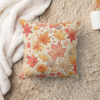 autumn maple leaf pillow