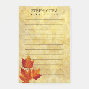 Autumn Maple Leaf Post-it Notes