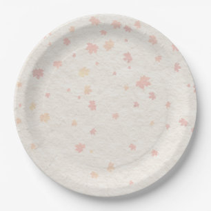 Autumn Maple Leaf   Soft Orange & Yellow Design Paper Plate