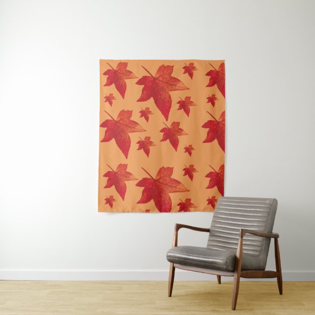Autumn Maple Leaf Tapestry (In Situ)