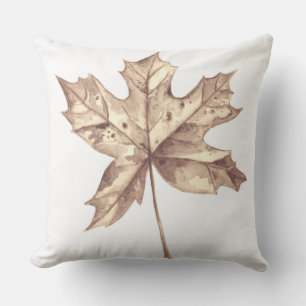 Autumn maple leaf throw pillow