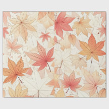 autumn maple leaf wrapping paper