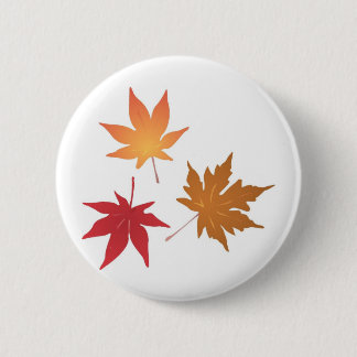 Autumn Maple Leaves Collection 2 Inch Round Button