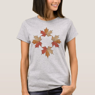 Autumn Maple Leaves geometry T-Shirt