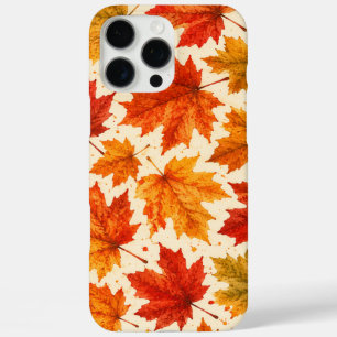 Autumn Maple Leaves Pattern Fall Orange Red Leaf iPhone 16 Pro Max Case