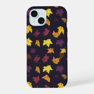 Autumn Maple Leaves Pattern iPhone 15 Case