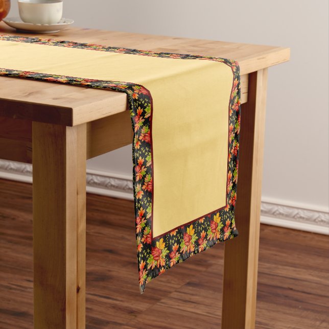 Autumn maple leaves pattern Table Runner (In Situ)
