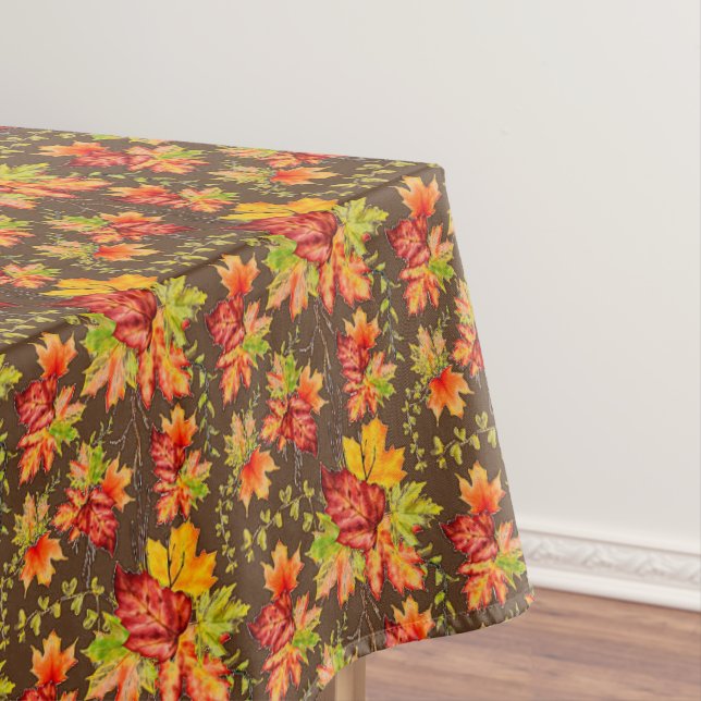 Autumn maple leaves pattern  tablecloth (In Situ)