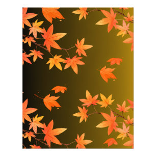 Autumn Maple Leaves Photo Enlargement – Fall Tript Print
