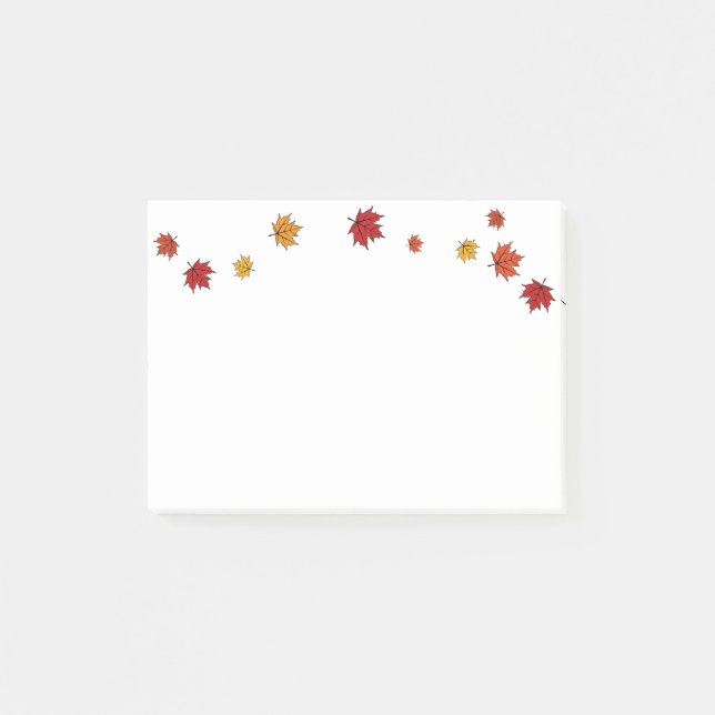 Autumn Maple Leaves Post-it Notes (Front)
