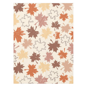 Autumn maple leaves, red brown thanksgiving tablecloth