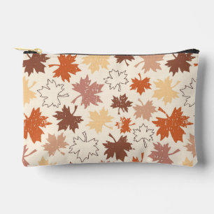 Autumn maple leaves thanksgiving accessory pouch