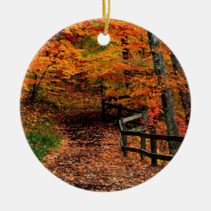 Autumn Mccormick Creek State Park Indiana Ceramic Ornament