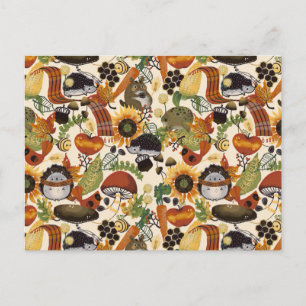 Autumn Medley Pattern Postcard