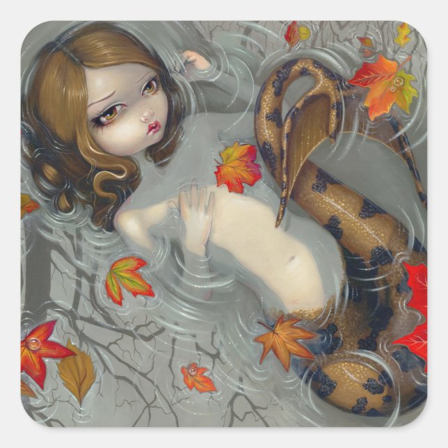 "Autumn Mermaid" Sticker (Front)