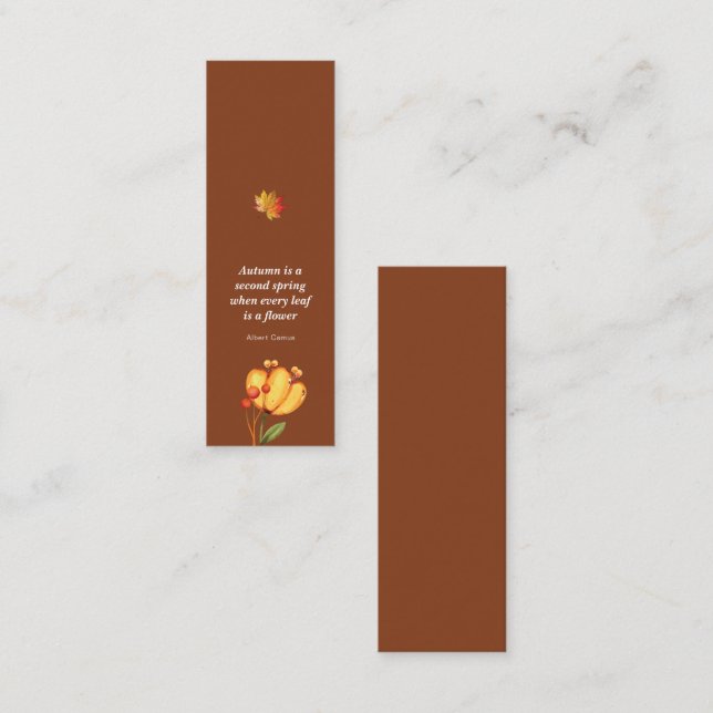 Autumn Mesmerizing Mini Bookmark  Calling Card (Front/Back)