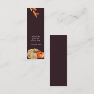 Autumn Mesmerizing Mini Bookmark  Calling Card