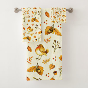 Autumn mix bath towel set