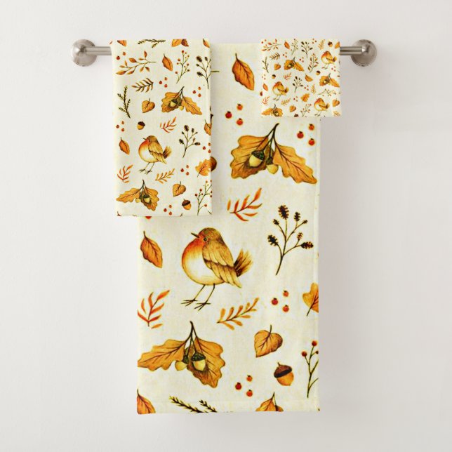 Autumn mix bath towel set (Insitu)