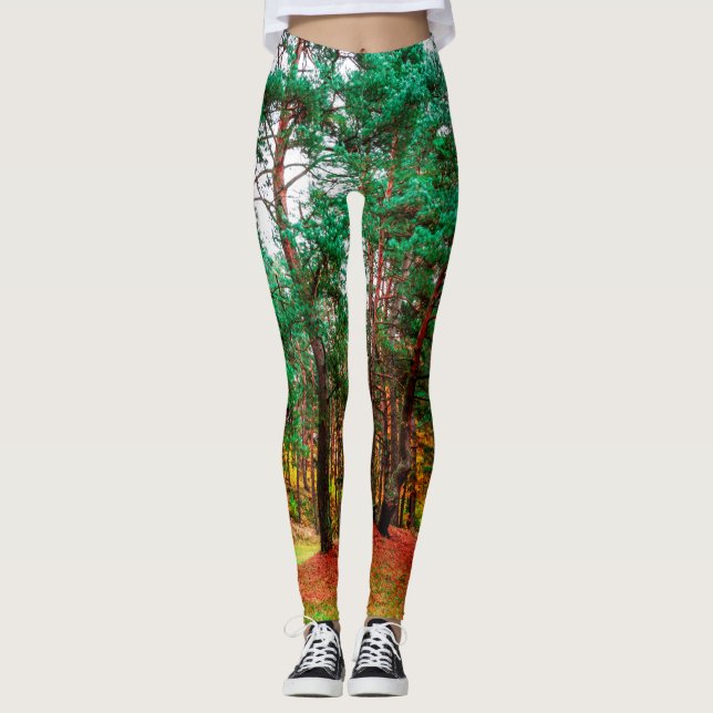 Autumn mixed forest leggings (Front)