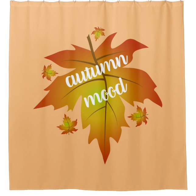 Autumn mood typography maple leaves (Front)