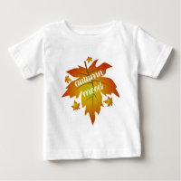 Autumn mood typography maple leaves