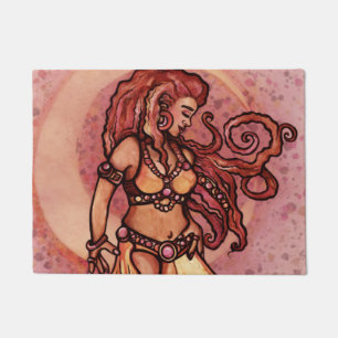 Autumn Moon Belly Dancer Goddess Doormat