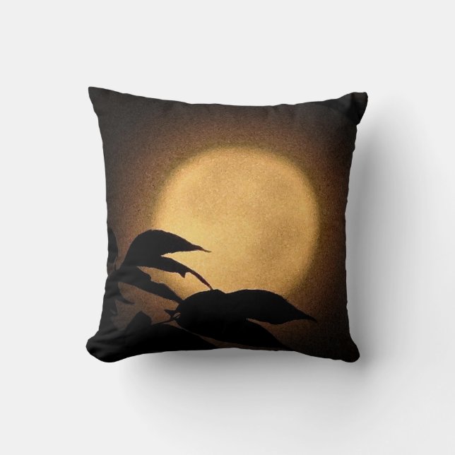Autumn Moon Throw Pillow (Front)