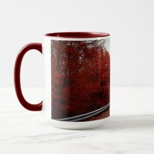 Autumn Morning Scenic Nature Roadside View Coffee Mug