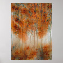 Autumn Morning Watercolor Print