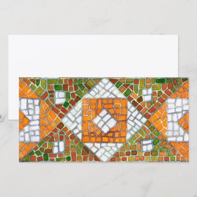AUTUMN MOSAIC 8x4 Flat Card / Horizontal (Front/Back)