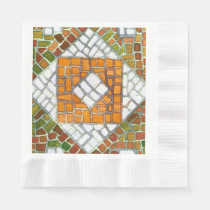 AUTUMN MOSAIC Coined Luncheon Paper Napkins
