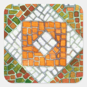 AUTUMN MOSAIC Large Square Stickers