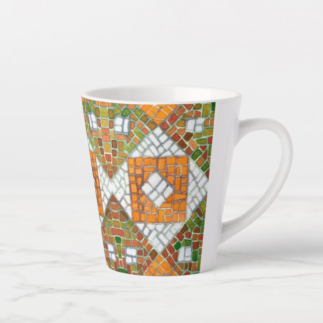 AUTUMN MOSAIC Latte Mug (Right)