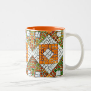 AUTUMN MOSAIC Orange Two-Tone Mug