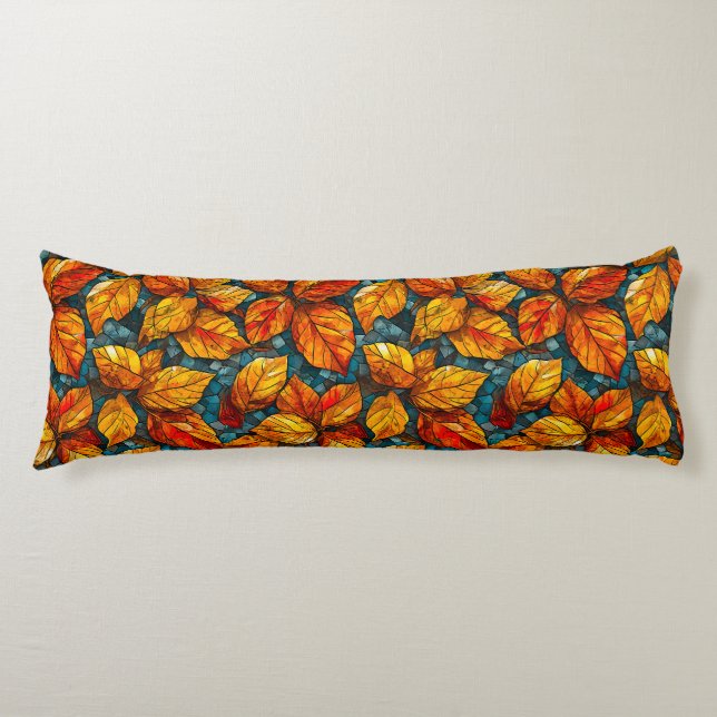 Autumn mosaic pattern body pillow (Front)