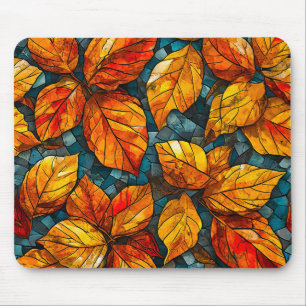Autumn mosaic pattern mouse pad