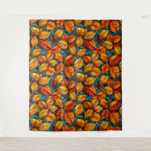 Autumn mosaic pattern tapestry
