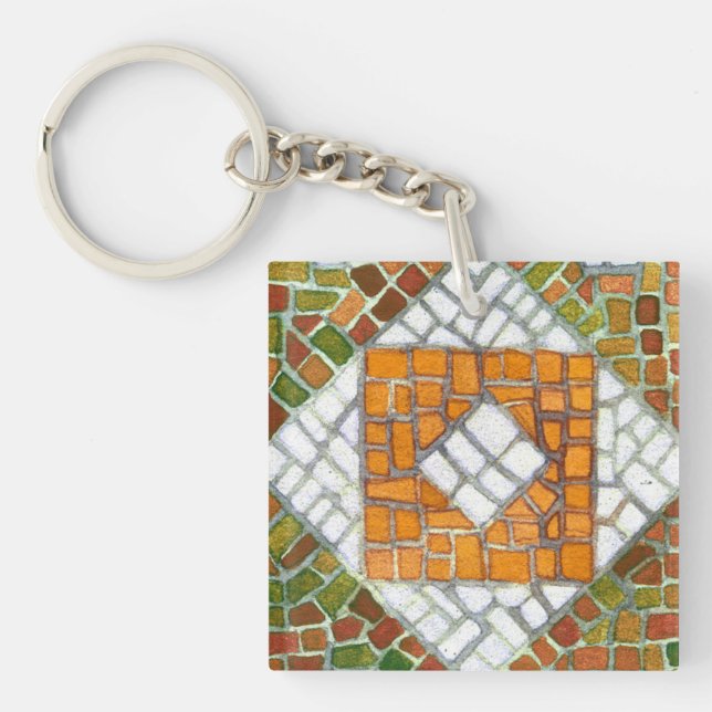 AUTUMN MOSAIC Square Acrylic Keychain (Front)