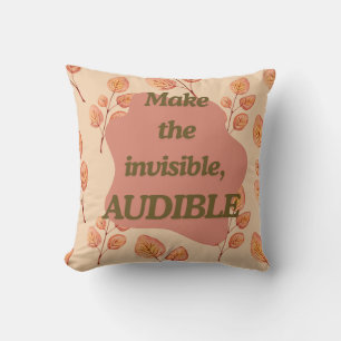 Autumn Motivational Quote Throw Pillow