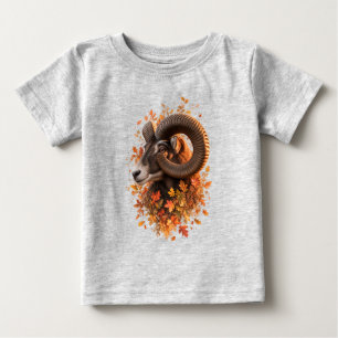 Autumn Mouflon Ram Wildlife Baby T-Shirt