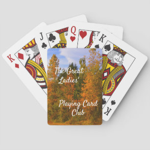 Autumn Mountain Scene Personalized Playing Cards