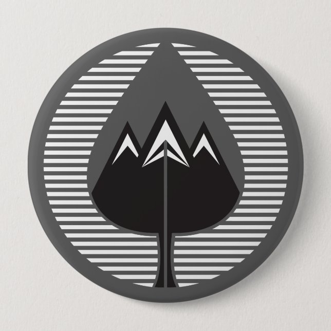 autumn mountains 4 inch round button (Front)