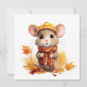 Autumn Mouse Greeting Card