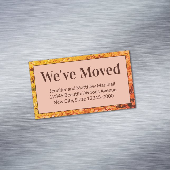 Autumn Moving Announcement New Address Magnet (In Situ)