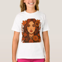 Autumn Muse – Woman with Fall Flowers