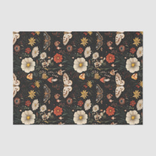 Autumn Mushroom and Flowers Fall Decoupage Tissue Paper