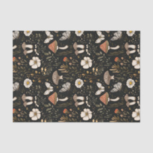 Autumn Mushroom and Flowers Fall Decoupage Tissue Paper