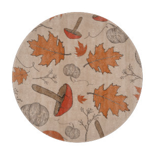 Autumn Mushrooms Cutting Board