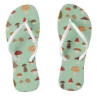 Autumn Mushrooms Flip Flops